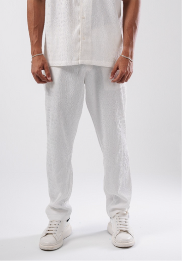 LINE-TEXTURED PANTS