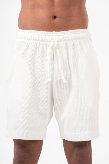 OFF-WHITE RIDGED SHORT
