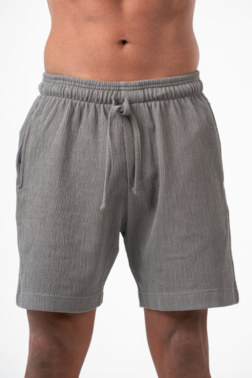 GREY RIDGED SHORT