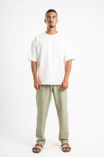 MINT GREEN WAFFLE WEAVE PANTS