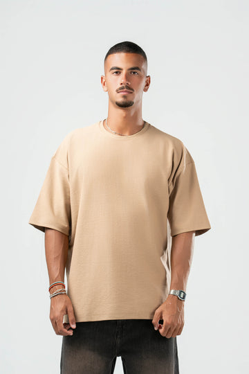 DARK BEIGE DUSTY BOX-TEE