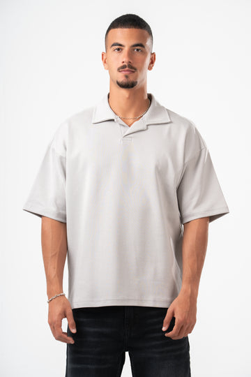 LIGHT GREY PLAIN POLO SHIRT