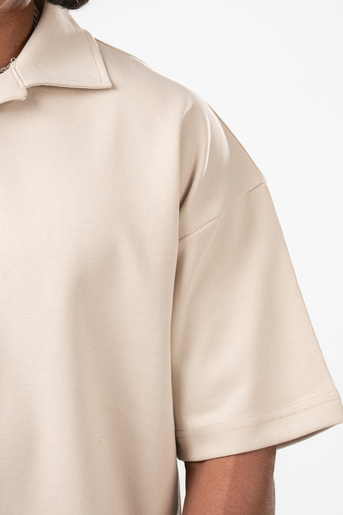 LIGHT BEIGE PLAIN POLO SHIRT