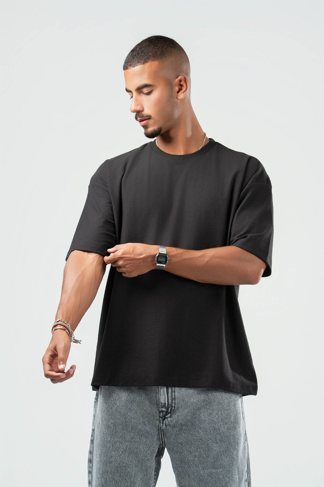 BLACK DUSTY BOX-TEE