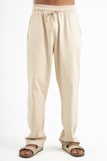 BEIGE HEAVY WEIGHT RELAXED PANTS