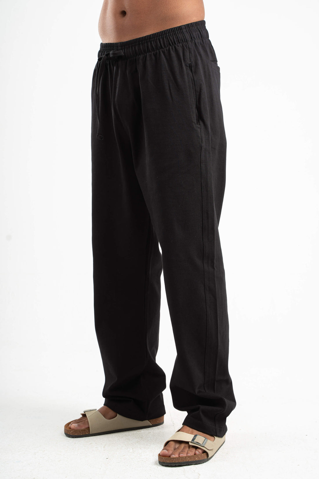 BLACK HEAVY WEIGHT RELAXED PANTS