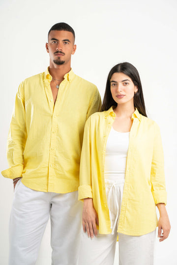 LIGHT YELLOW LINEN SHIRT