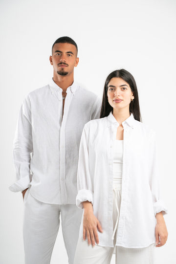 WHITE LINEN SHIRT