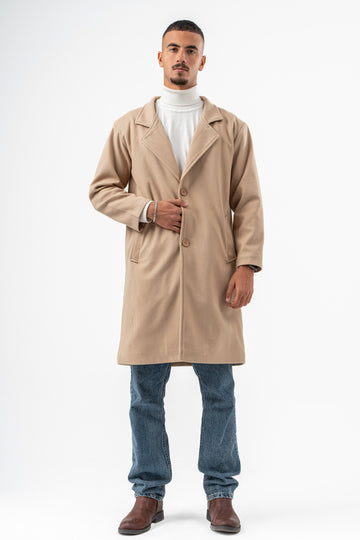 MEN BEIGE WOOL COAT