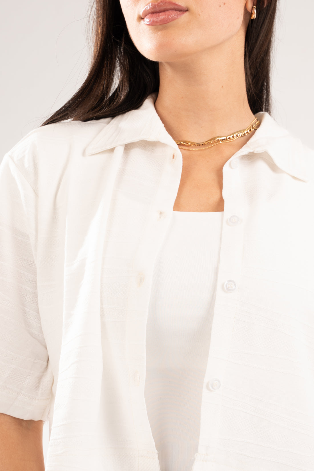 OFF-WHITE WAVE TEXTURED SHIRT