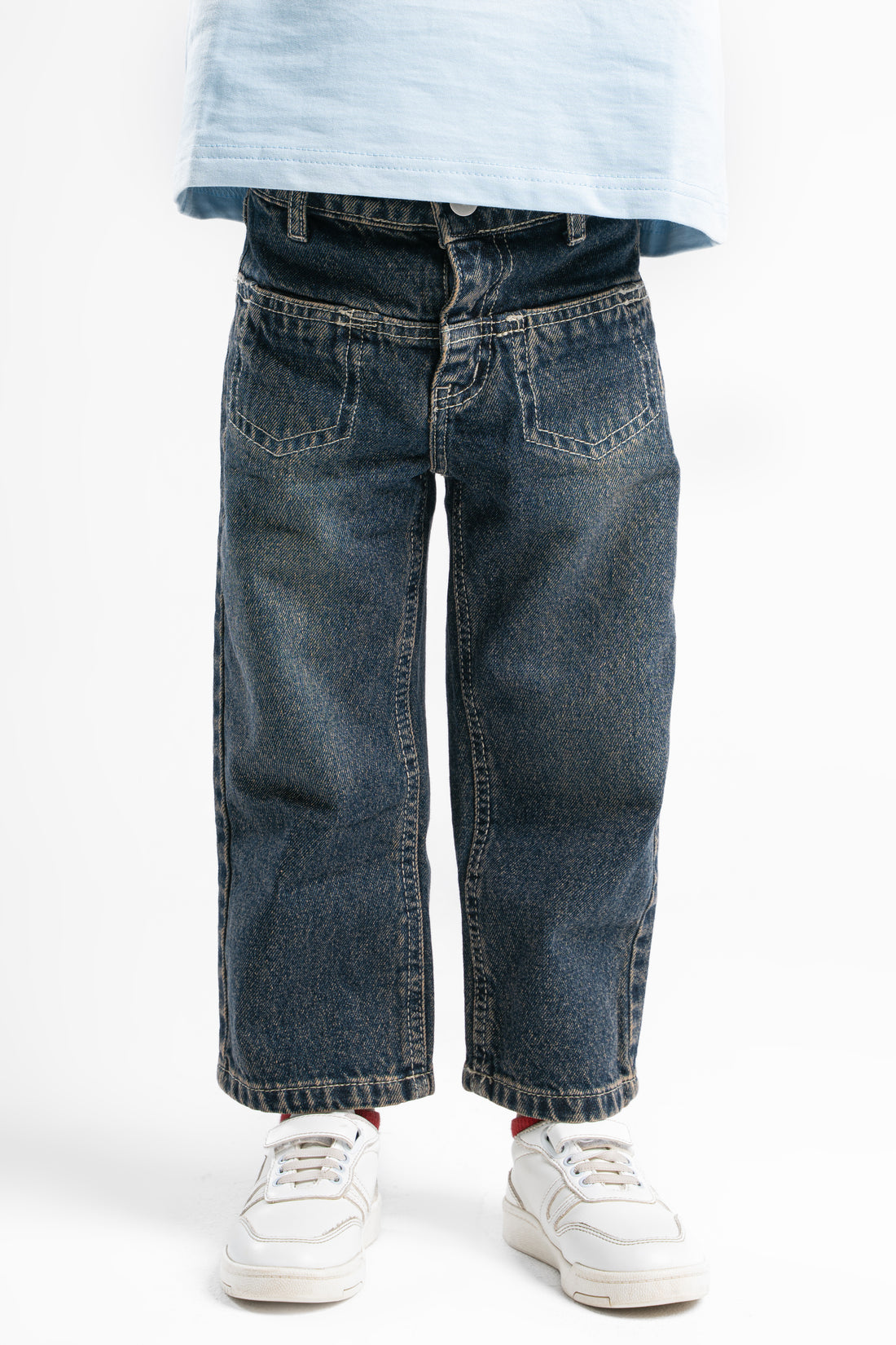 WASHED GREEN LITTLE ONES DENIM