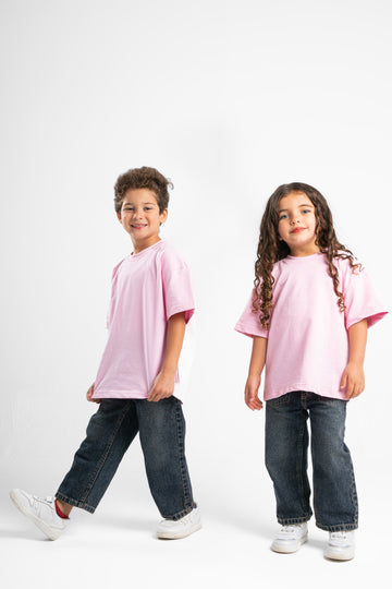 PINK LITTLE ONES SUMMER MELTON BOX-TEE