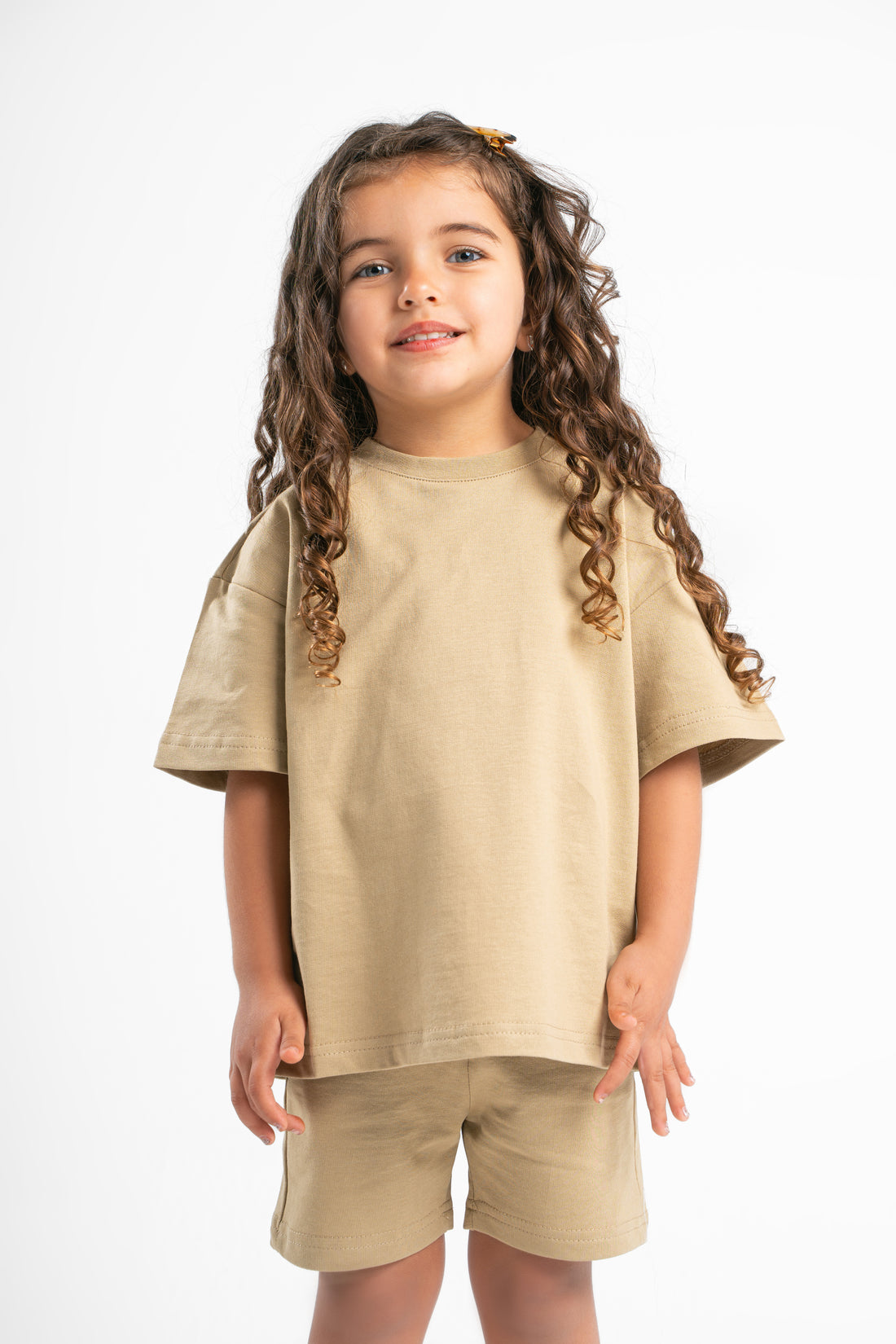 TAWNY BROWN LITTLE ONES SUMMER MELTON BOX-TEE