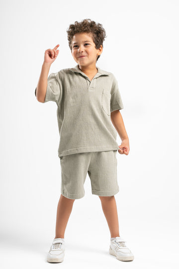 MINT GREEN LITTLE ONES RIDGED SHORT