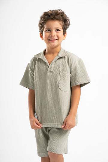 MINT GREEN LITTLE ONES RIDGED BOX-TEE