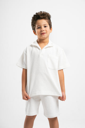 OFF-WHITE LITTLE ONES RIDGED BOX-TEE