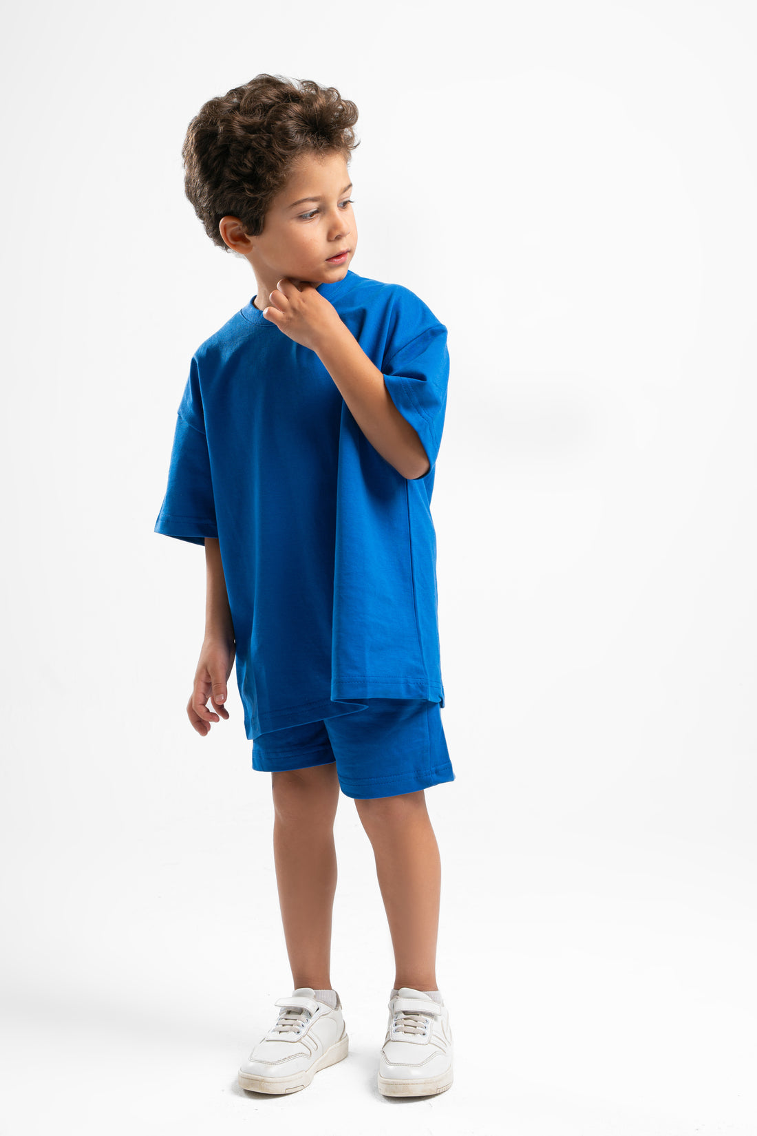 ELECTRIC BLUE LITTLE ONES SUMMER MELTON SHORT
