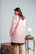 WOMEN PINK WOOL COAT
