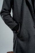 MEN GREY WOOL COAT