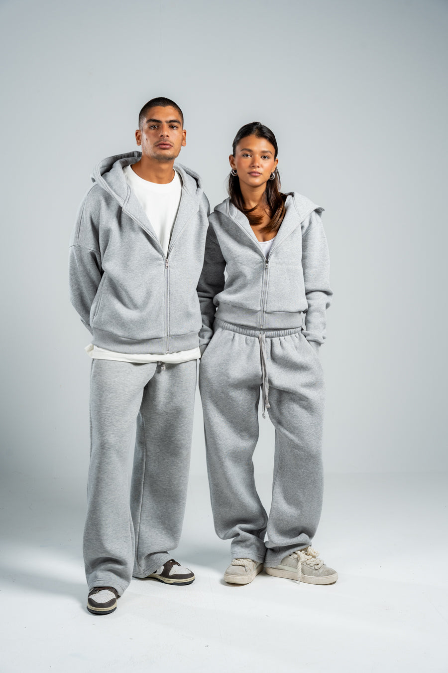 ASH GREY RELAX FIT SWEATPANTS