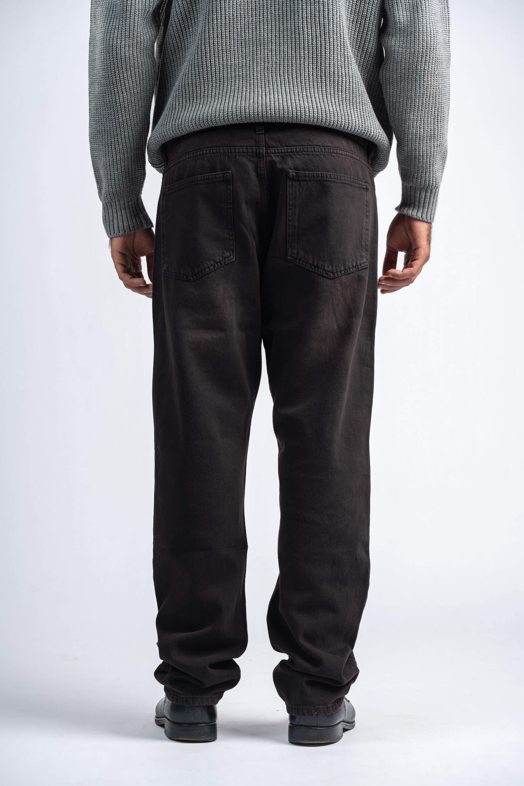 RUST BROWN STRAIGHT LEG DENIM PANTS
