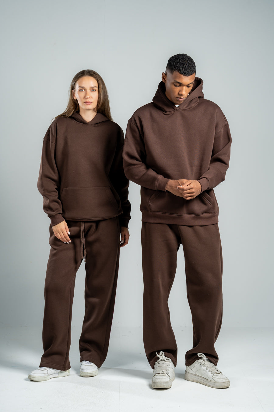 DARK BROWN RELAX FIT SWEATPANTS