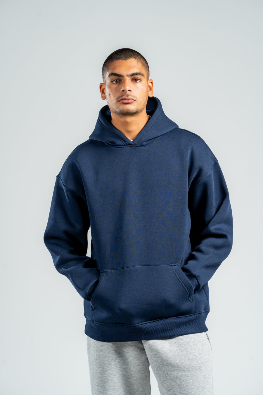 NAVY BLUE OVER-SIZED HOODIE