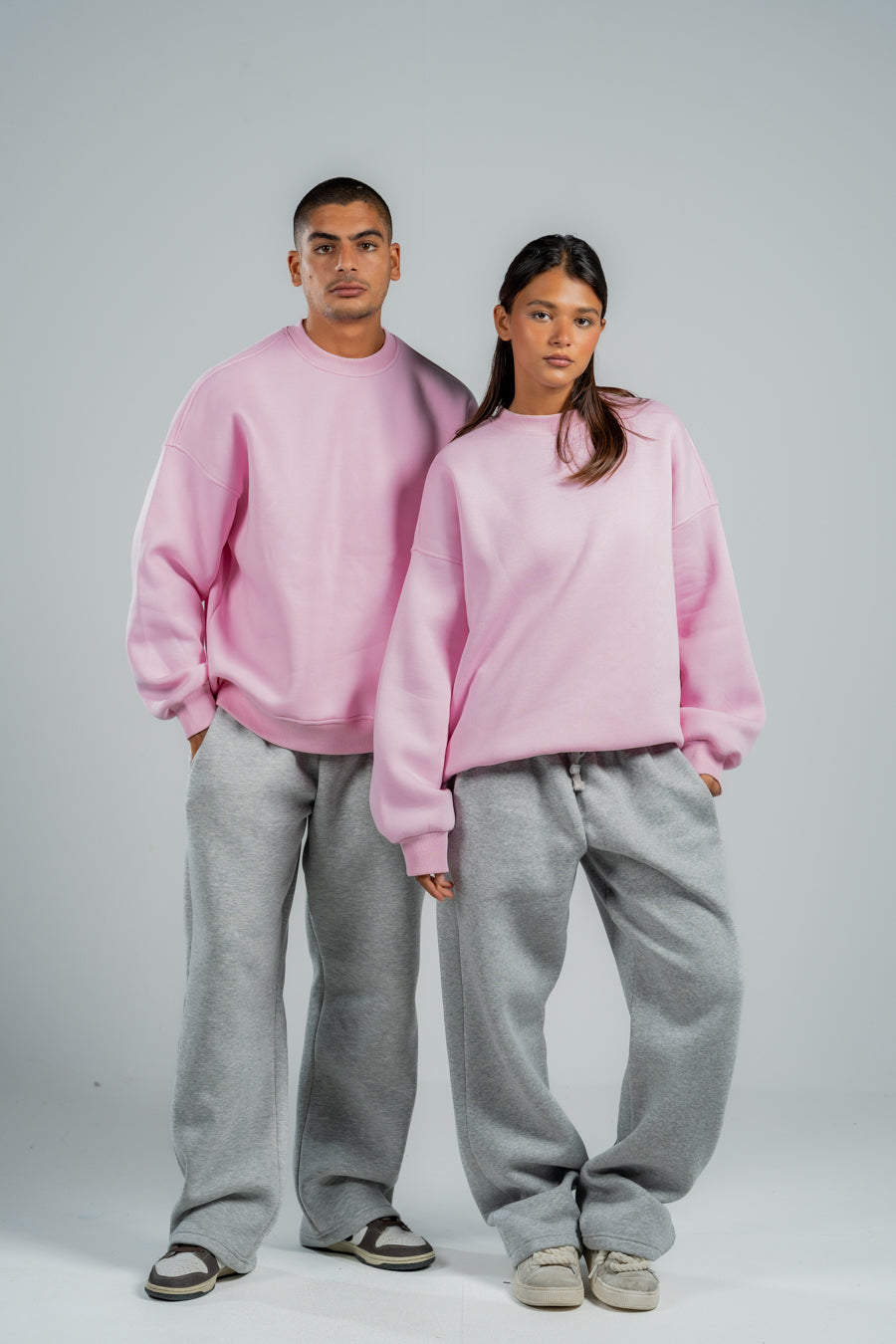 PINK BOXY-FIT CREWNECK