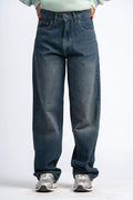 WASHED GREEN OVERSIZED DENIM PANTS