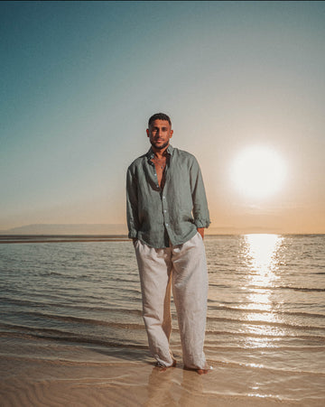 OLIVE LINEN SHIRT