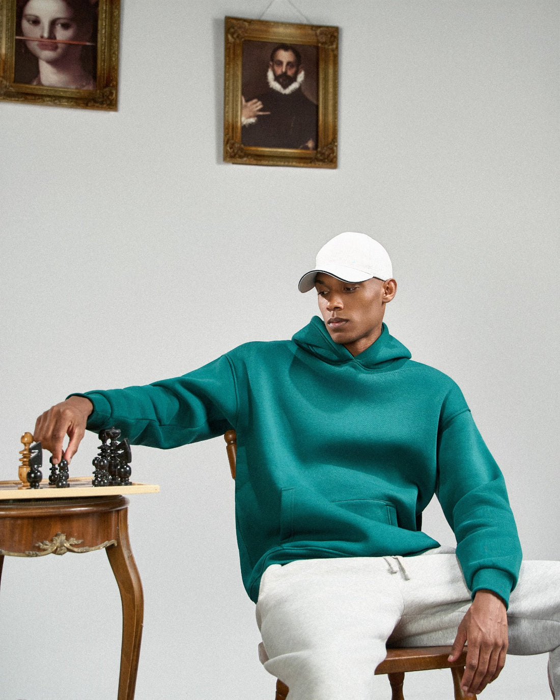 TEAL OVER-SIZED HOODIE