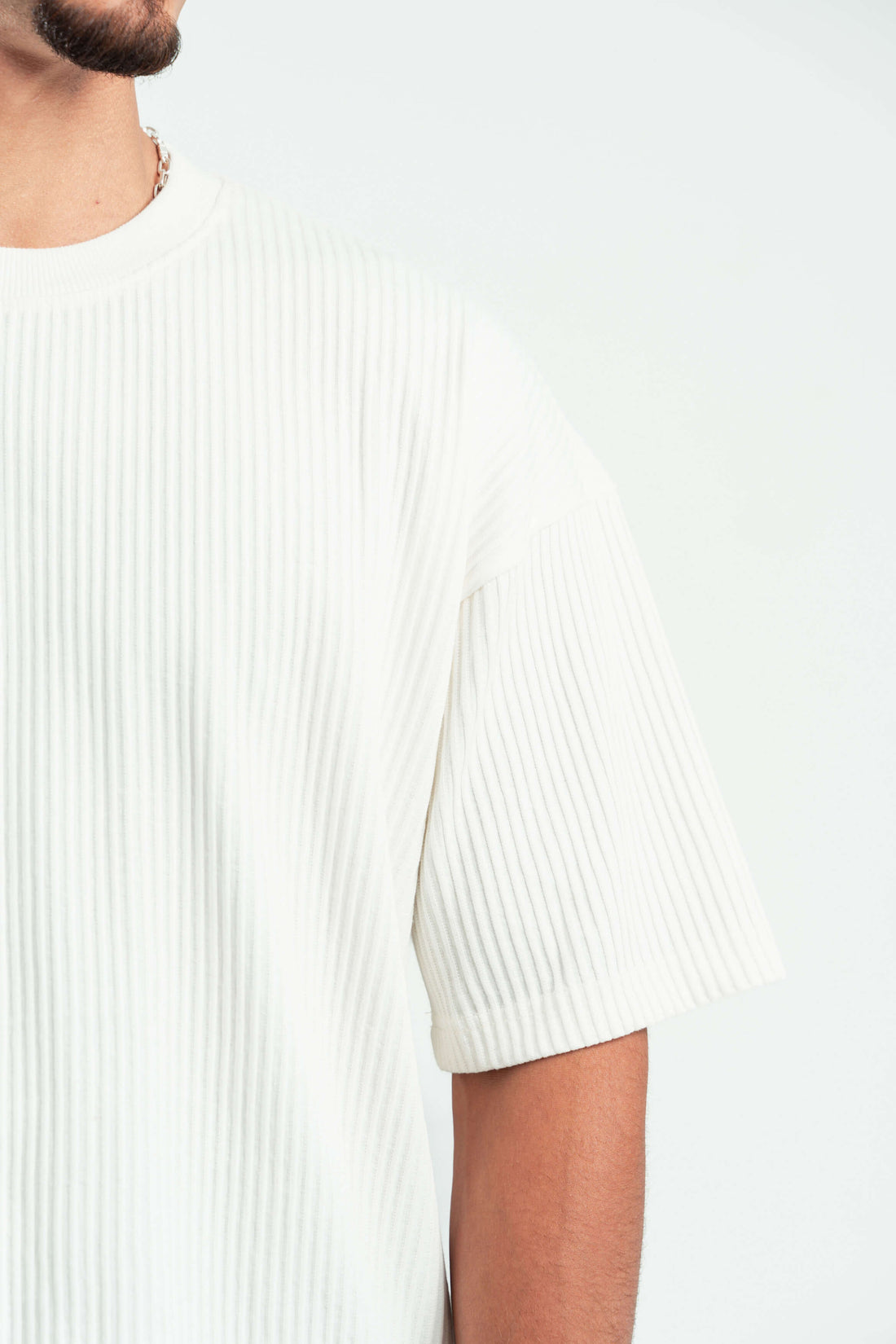 OFF-WHITE HEAVY RIBBED BOX-TEE