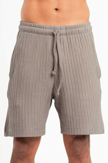 GREY WAVY PLEATED SHORT