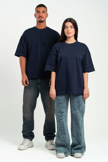 NAVY HEAVY WEIGHT BOX-TEE