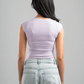 LAVENDER FITTED SHORT SLEEVE T-SHIRT