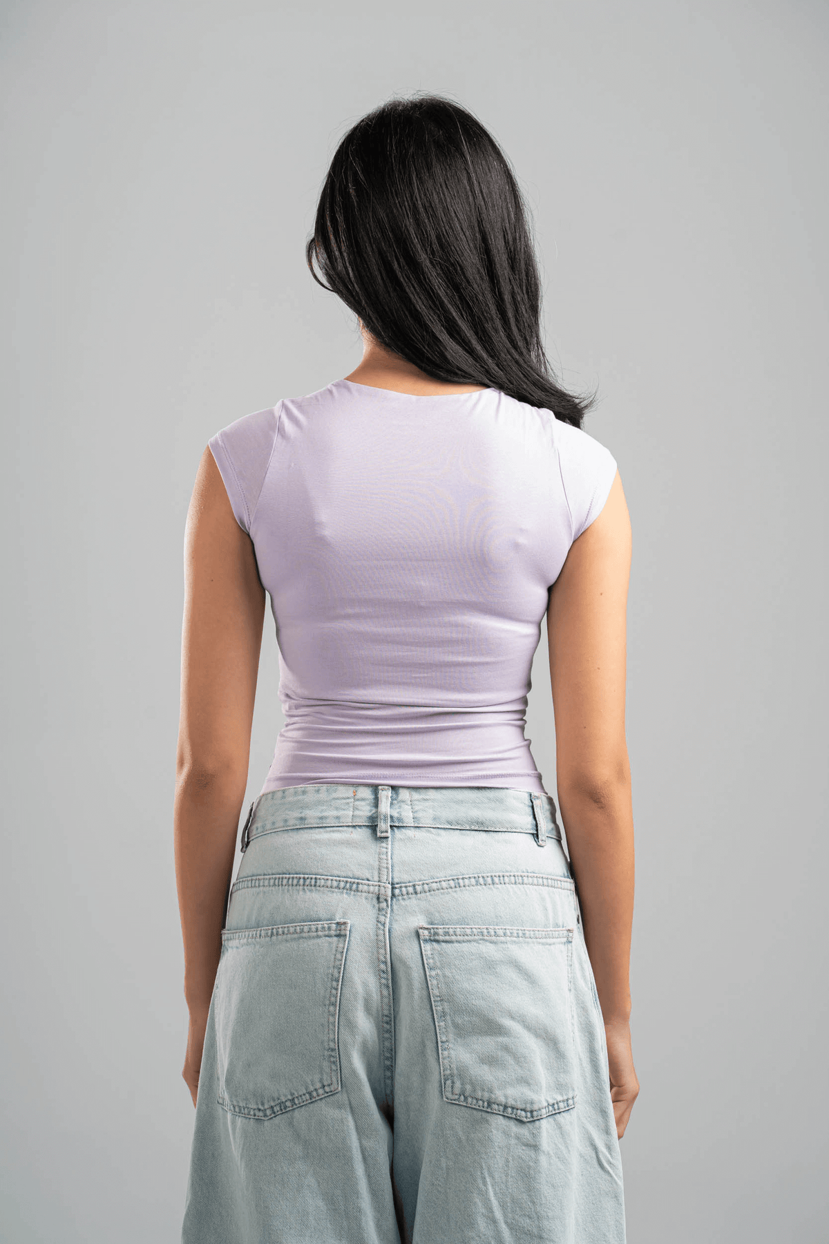 LAVENDER FITTED SHORT SLEEVE T-SHIRT