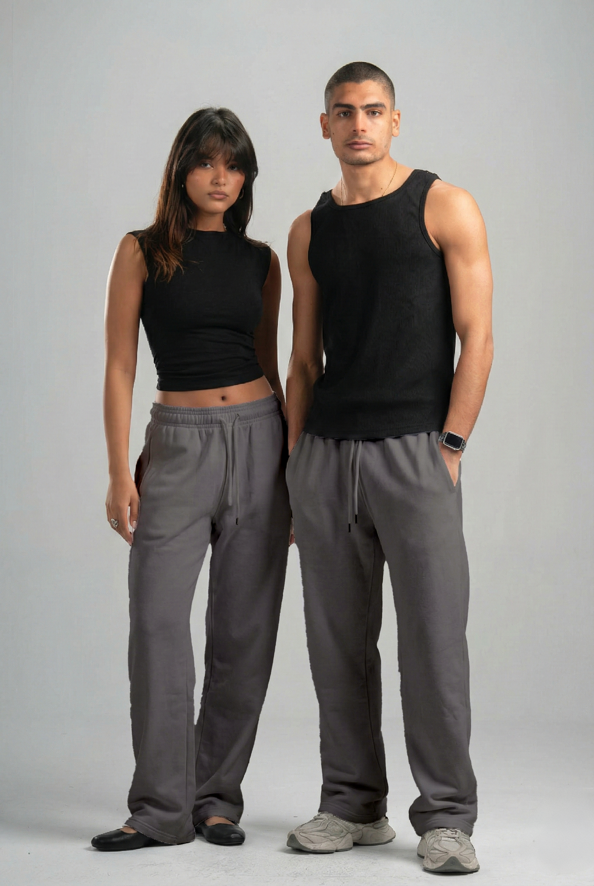 DARK GREY RELAXED LIGHTWEIGHT SWEATPANTS