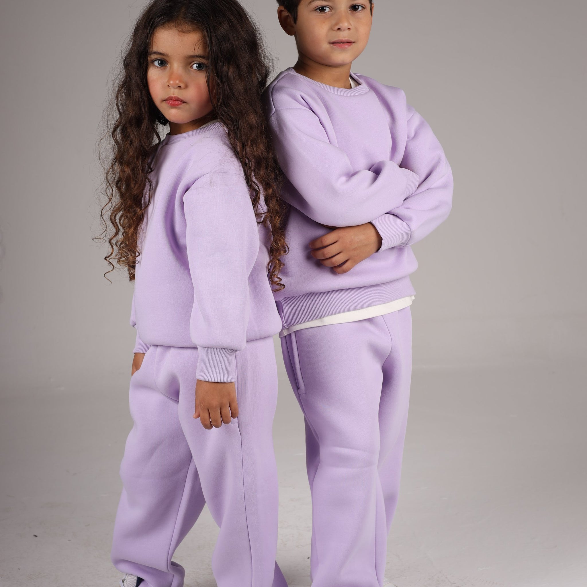 LAVENDER LITTLE ONES BOXY-FIT CREWNECK