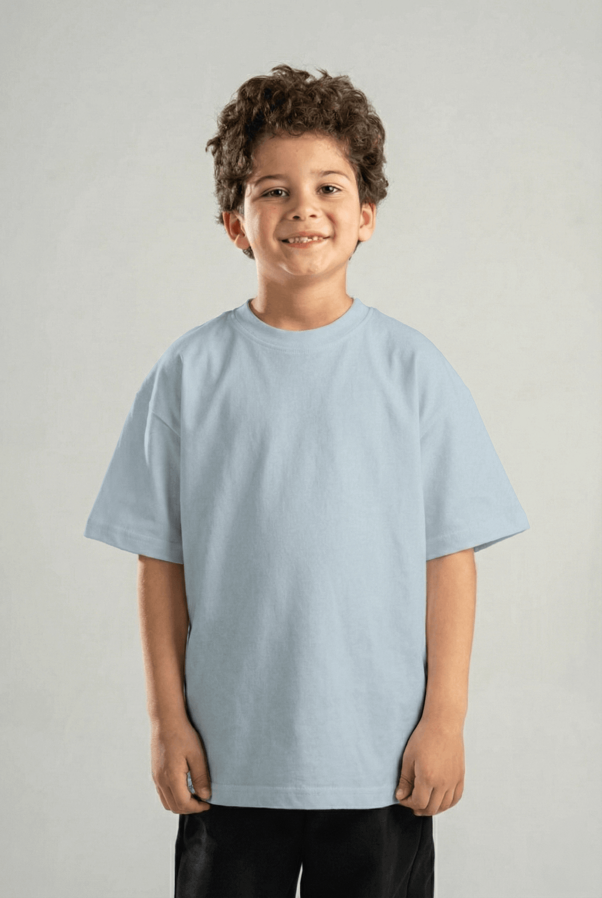SKY-BLUE LITTLE ONES HEAVY WEIGHT OVERSIZED T-SHIRT