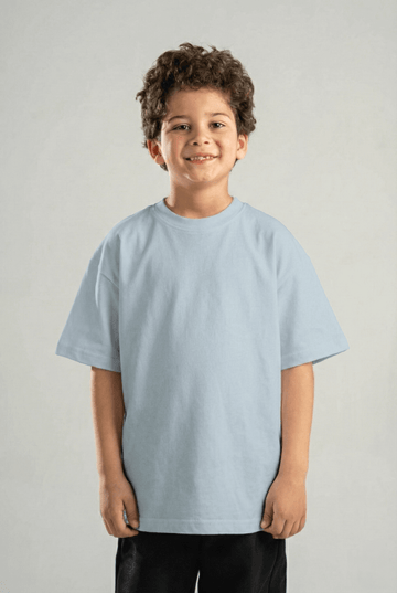 SKY-BLUE LITTLE ONES HEAVY WEIGHT OVERSIZED T-SHIRT