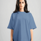 LIGHT NAVY SUMMER MELTON BOX-TEE