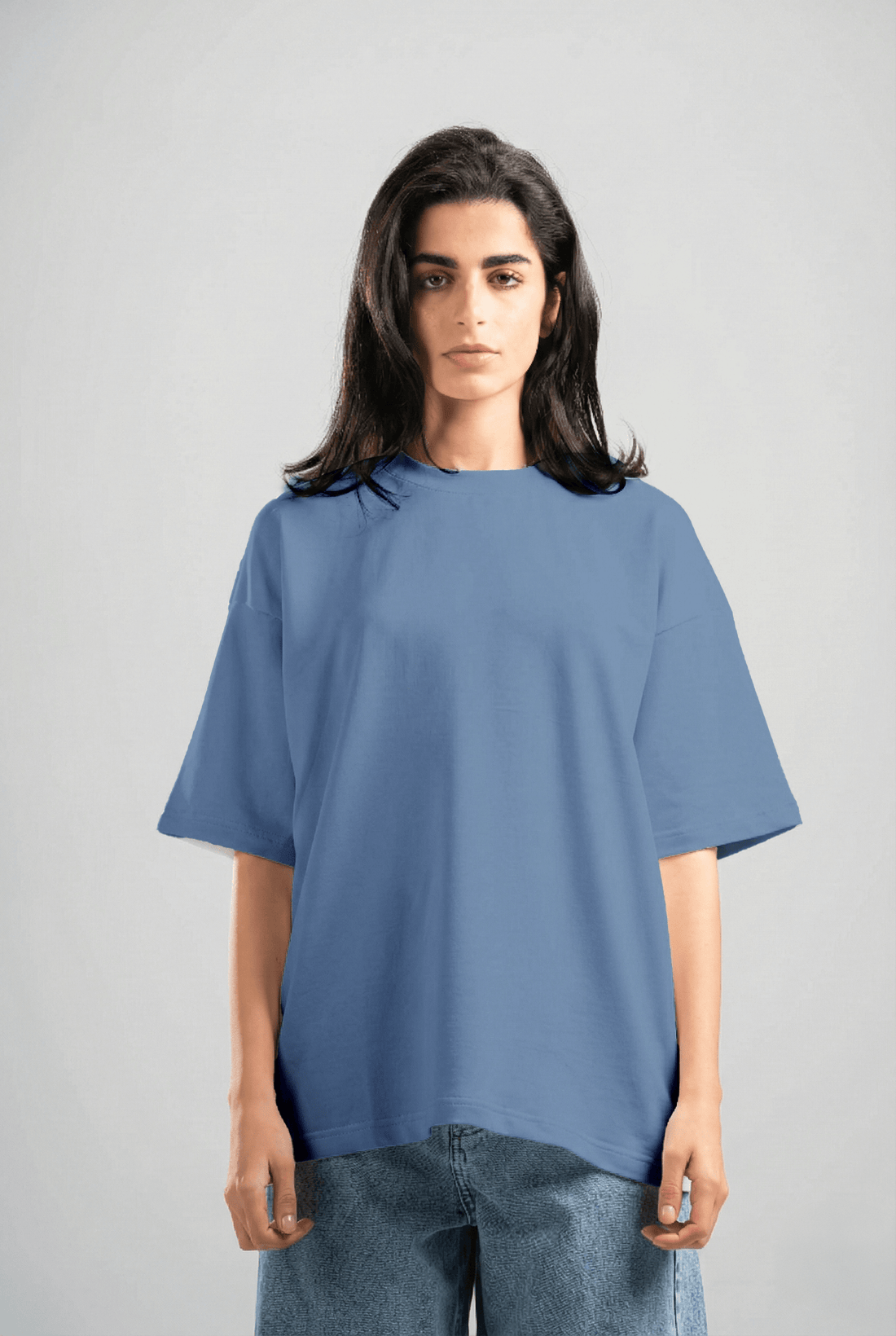 LIGHT NAVY SUMMER MELTON BOX-TEE