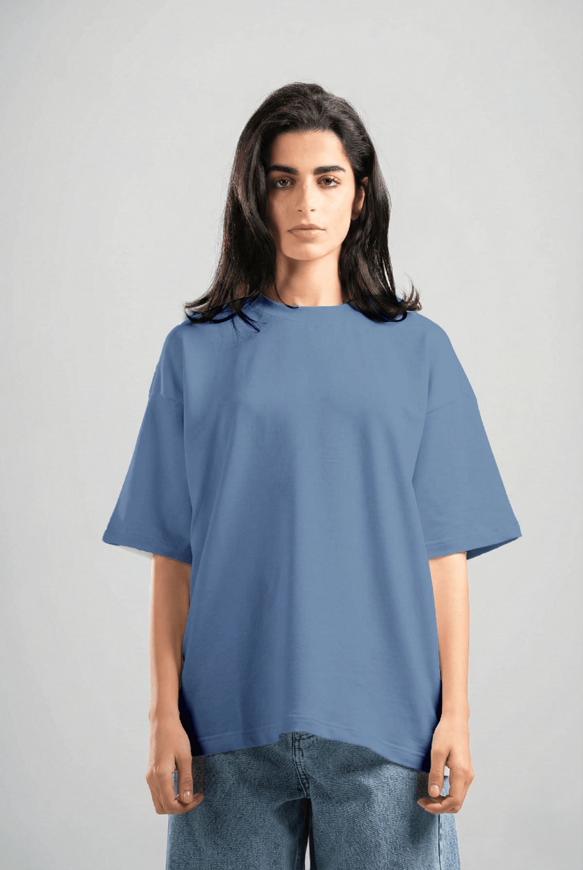 LIGHT NAVY SUMMER MELTON BOX-TEE