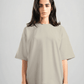 LIGHT GREY SUMMER MELTON BOX-TEE