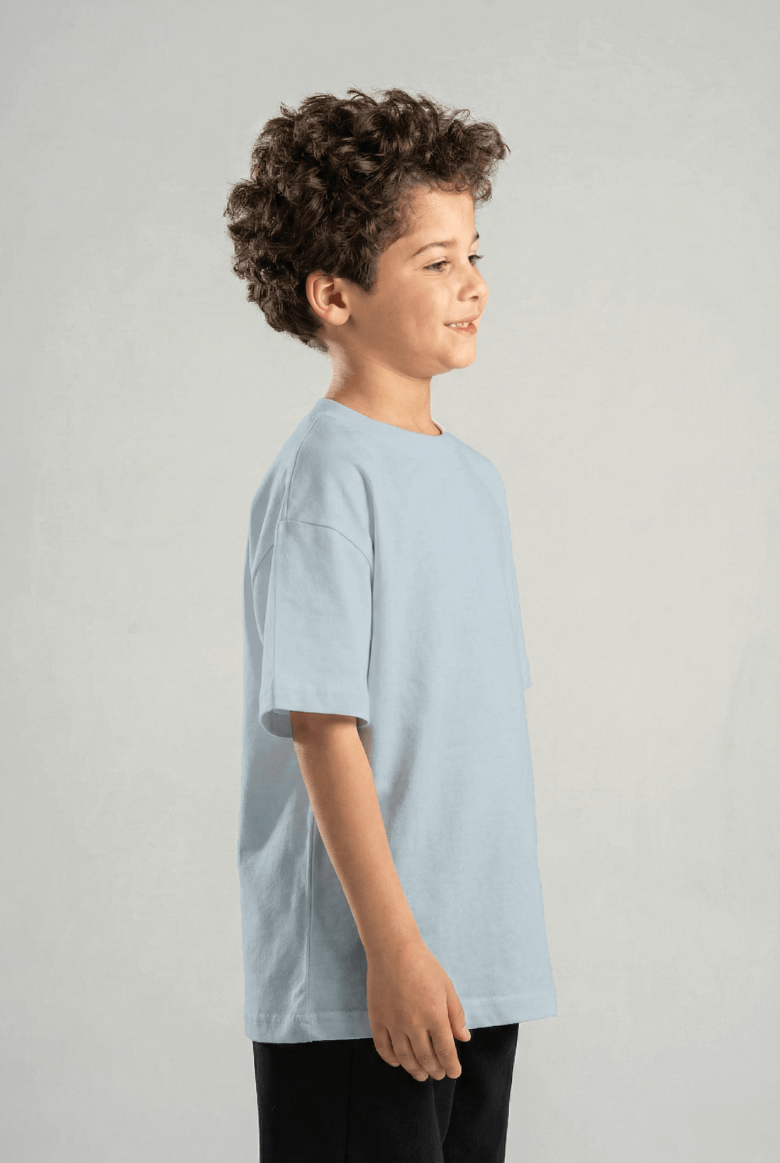 SKY-BLUE LITTLE ONES HEAVY WEIGHT OVERSIZED T-SHIRT