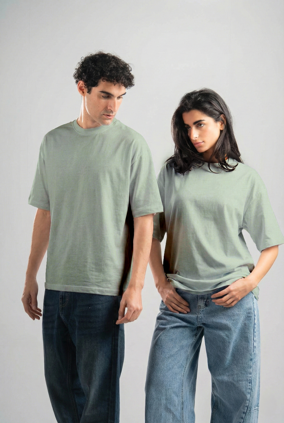 MINT GREEN SUMMER MELTON BOX-TEE