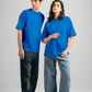 ELECTRIC BLUE SUMMER MELTON BOX-TEE