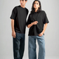 BLACK SUMMER MELTON BOX-TEE
