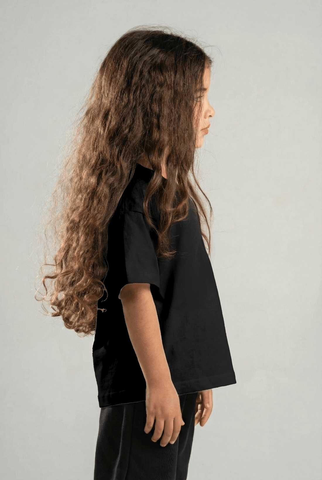 BLACK LITTLE ONES HEAVY WEIGHT OVERSIZED T-SHIRT