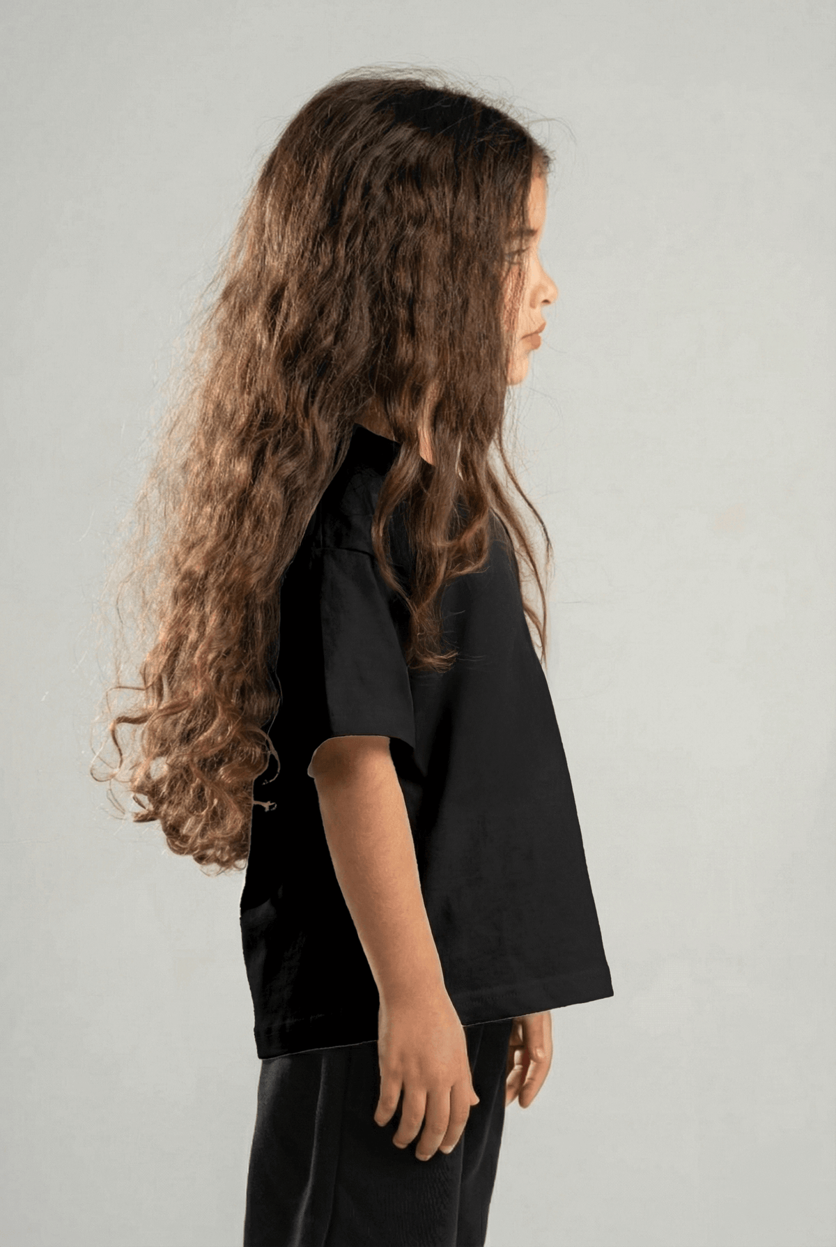 BLACK LITTLE ONES HEAVY WEIGHT OVERSIZED T-SHIRT